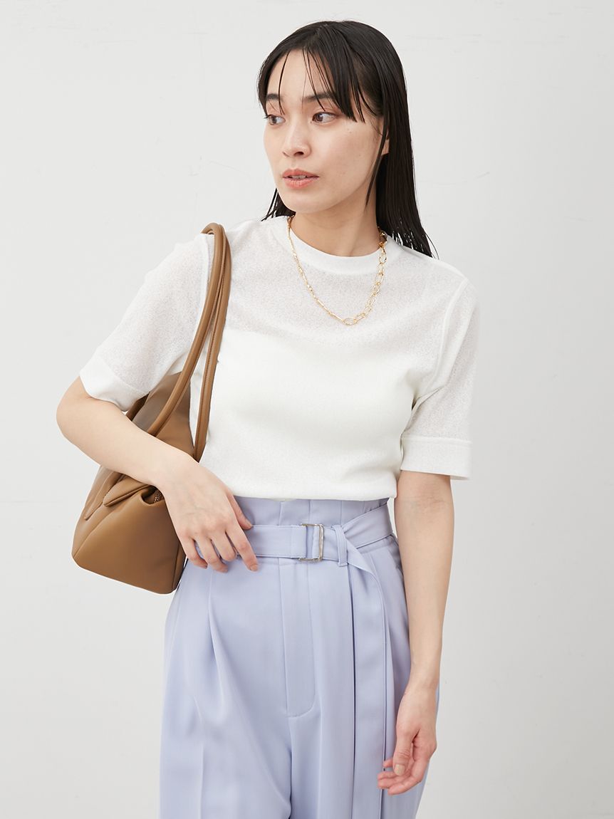 Mila Owen「イージーケアレイヤード半袖カットトップス」|Tシャツ・カットソー|WHT