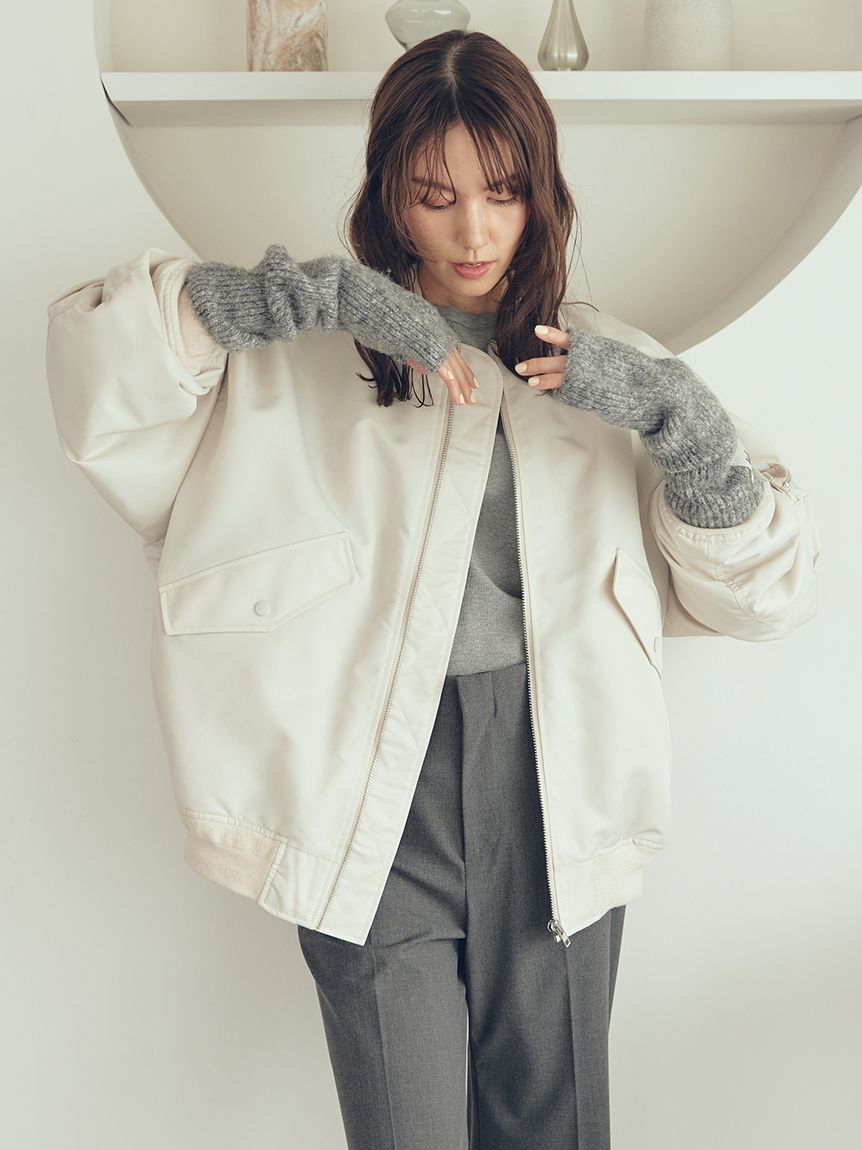 Mila Owen「リサイクルナイロンオーバーサイズMA-1」|ブルゾン・スタジャン|IVR