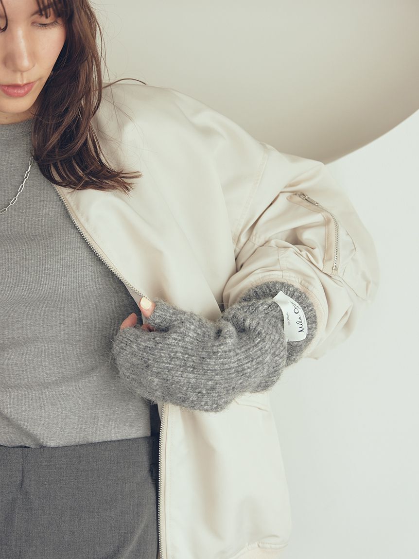 Mila Owen「リサイクルナイロンオーバーサイズMA-1」|ブルゾン・スタジャン|