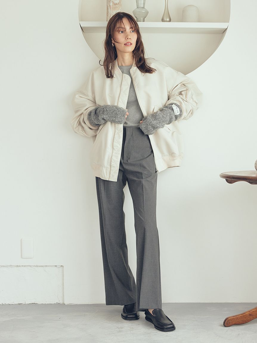 Mila Owen「リサイクルナイロンオーバーサイズMA-1」|ブルゾン・スタジャン|