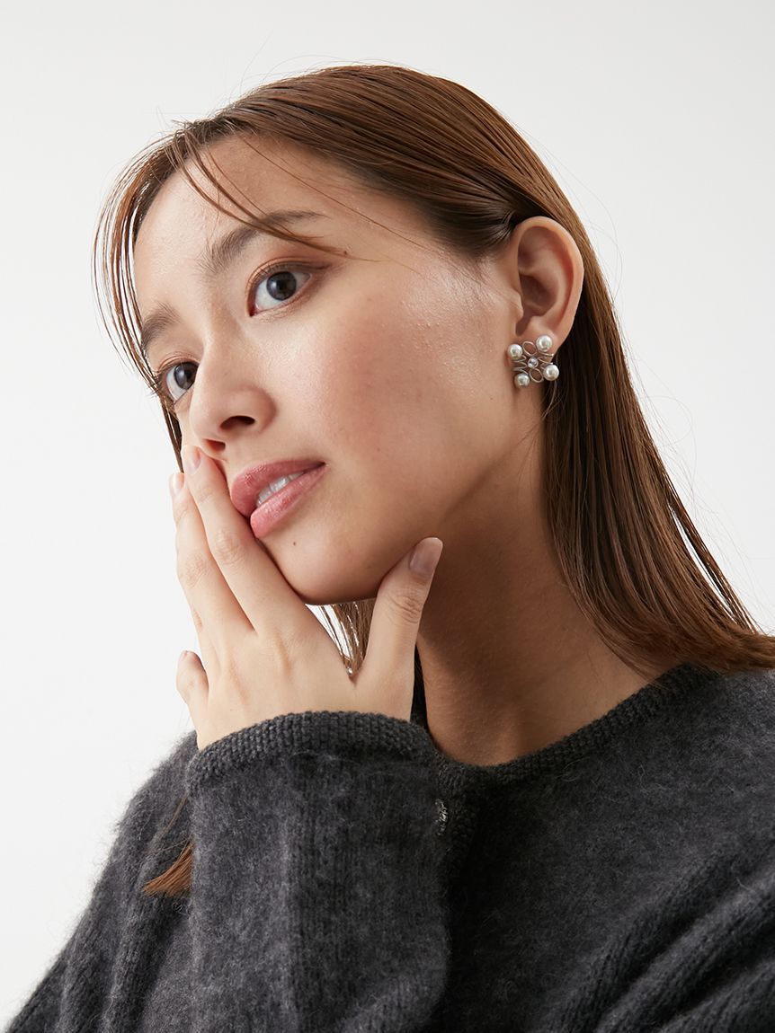 Mila Owen「モチーフパールストーンピアス」|ピアス|SLV