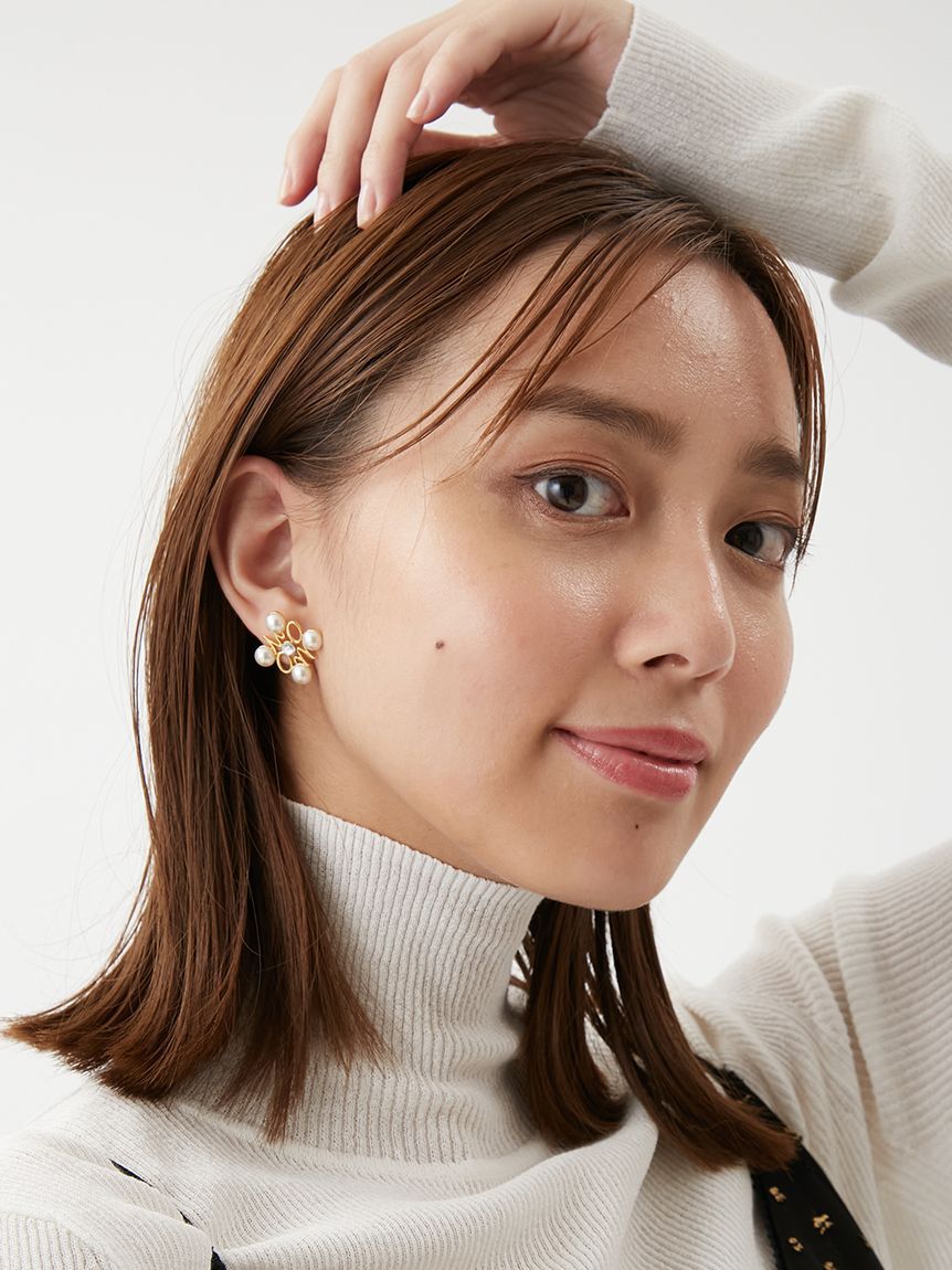 Mila Owen「モチーフパールストーンピアス」|ピアス|GLD