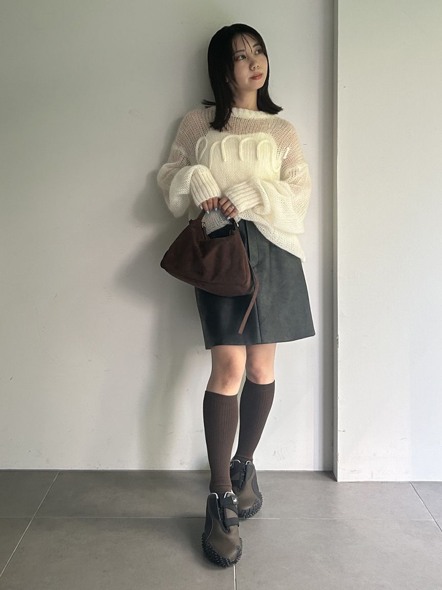 emmi atelier「コットンリブハイソックス」|ソックス|