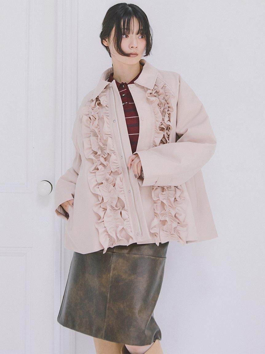 FURFUR「レザーライクミディスカート」|スカート|