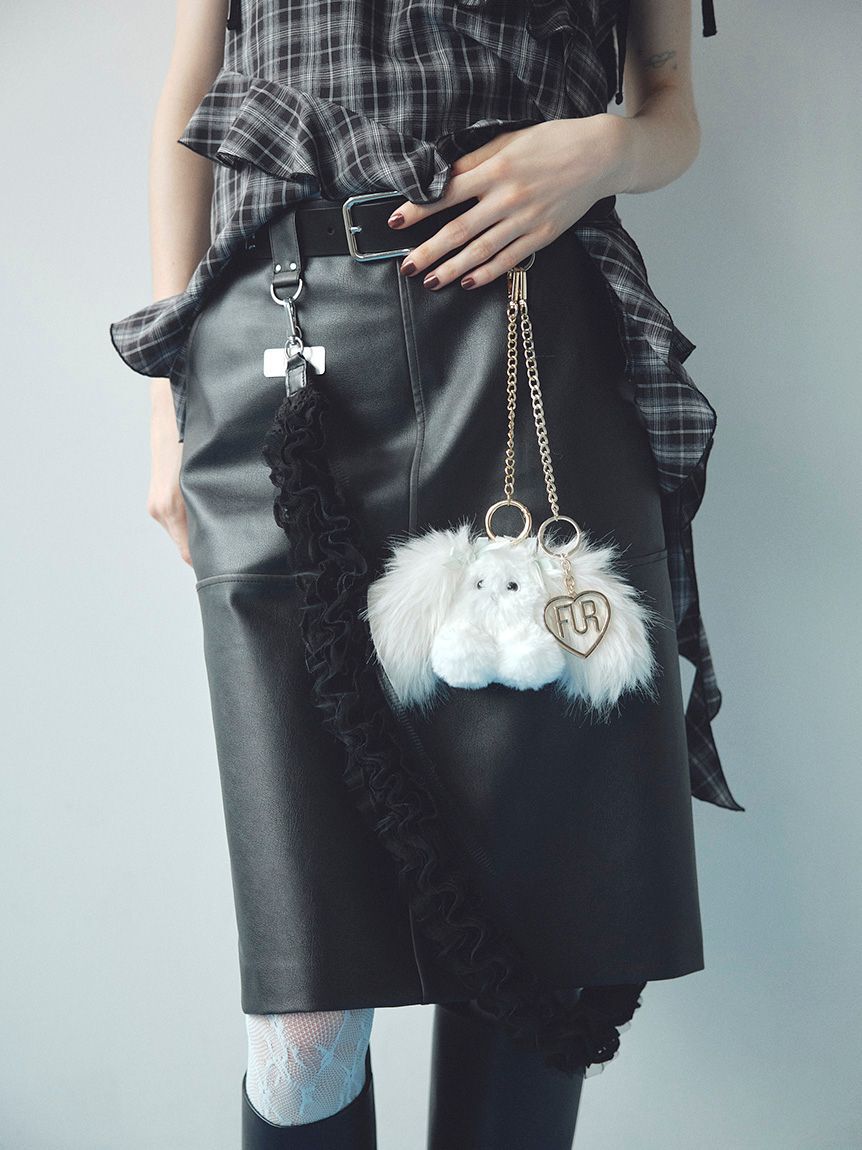 FURFUR「レザーライクミディスカート」|スカート|