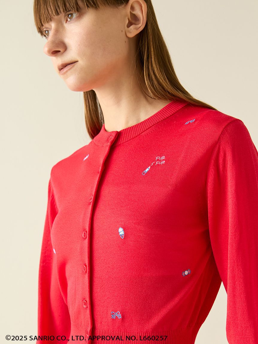 FURFUR「FRESH PUNCH 刺繍カーディガン」|カーディガン|