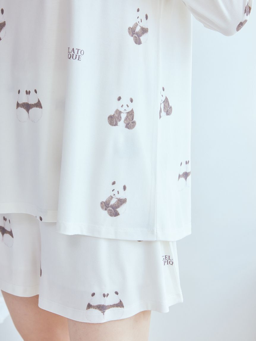 gelato pique「【ラッピング済み】パンダ柄ロンT＆ロングパンツSET」|ルームウェア|