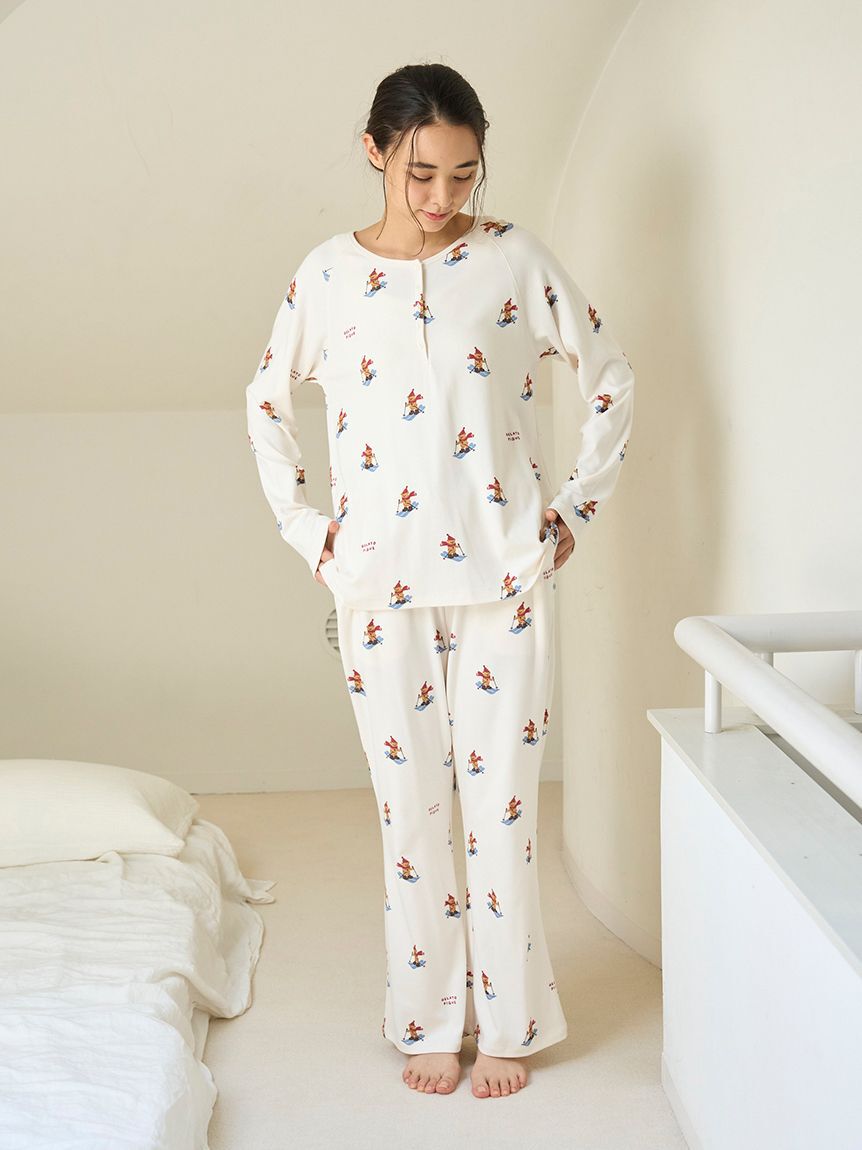 gelato pique「【HOLIDAY】スキーベア柄ロングパンツ」|ルームウェア|