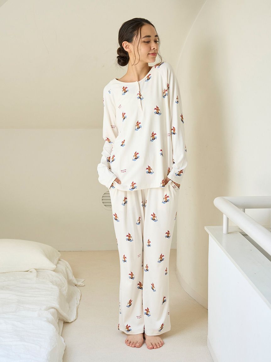 gelato pique「【HOLIDAY】スキーベア柄ロングパンツ」|ルームウェア|