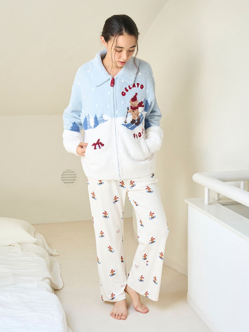 gelato pique「【HOLIDAY】スキーベア柄ロングパンツ」|ルームウェア|