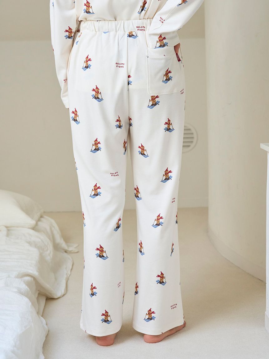 gelato pique「【HOLIDAY】スキーベア柄ロングパンツ」|ルームウェア|
