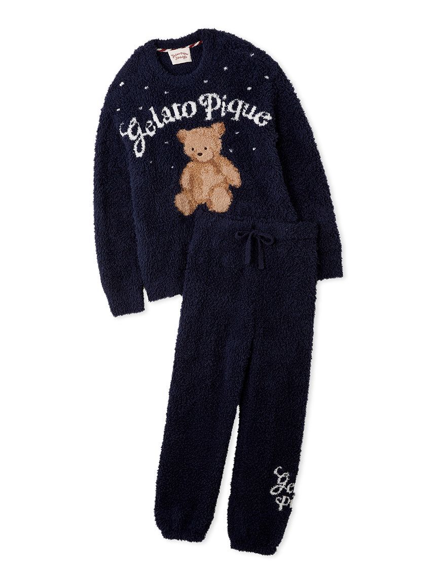 GELATO PIQUE HOMME「【ONLINE限定】【HOLIDAY】【HOMME】ジェラートスノーベアジャガードプルオーバー＆ロングパンツセット」|ルームウェア|