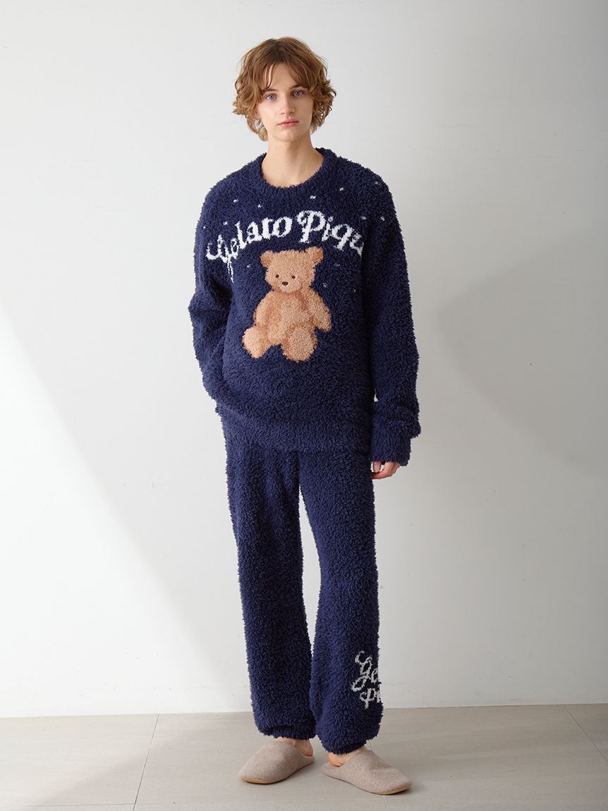 GELATO PIQUE HOMME「【ONLINE限定】【HOLIDAY】【HOMME】ジェラートスノーベアジャガードプルオーバー＆ロングパンツセット」|ルームウェア|