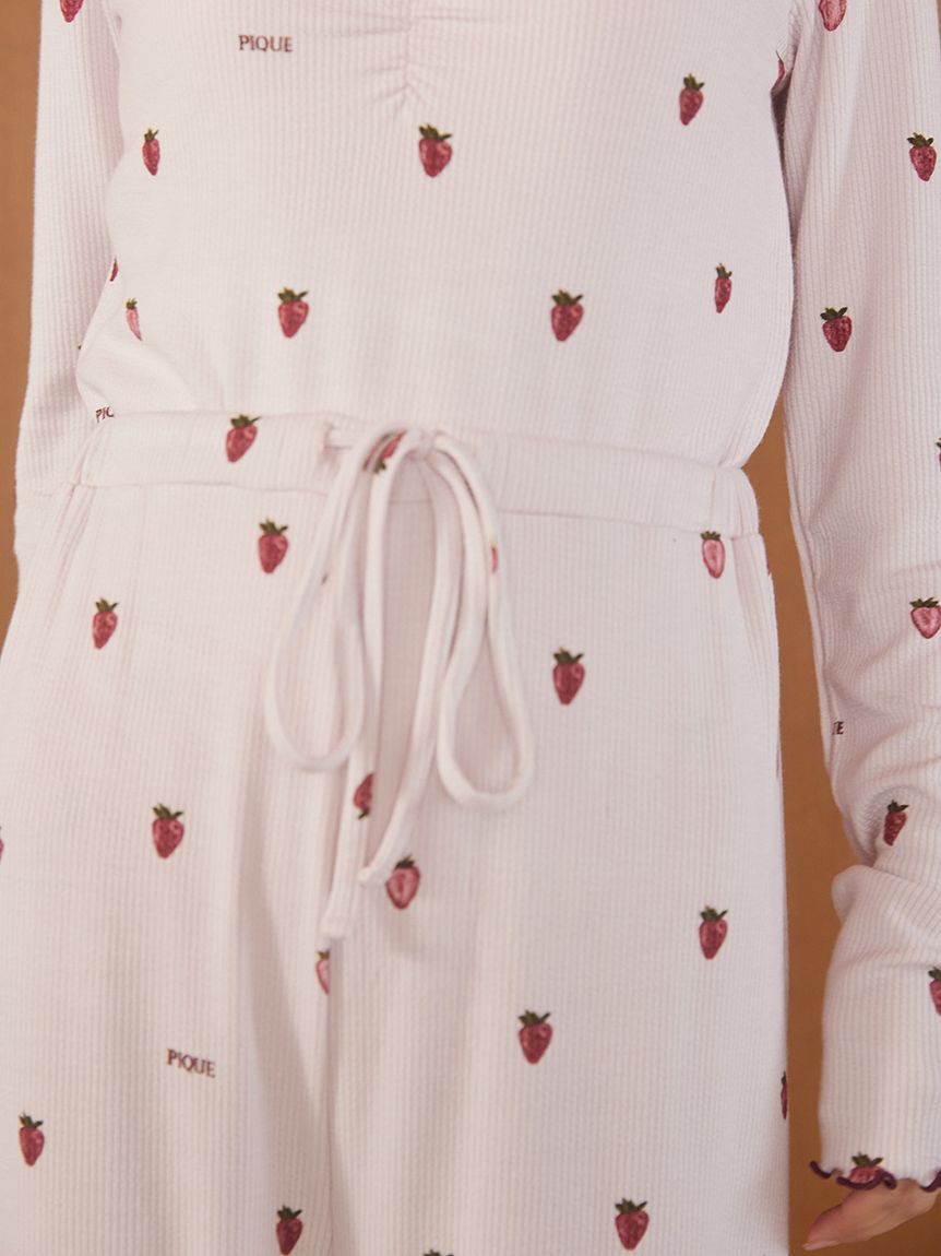 gelato pique「ストロベリー柄ロングパンツ」|ルームウェア|