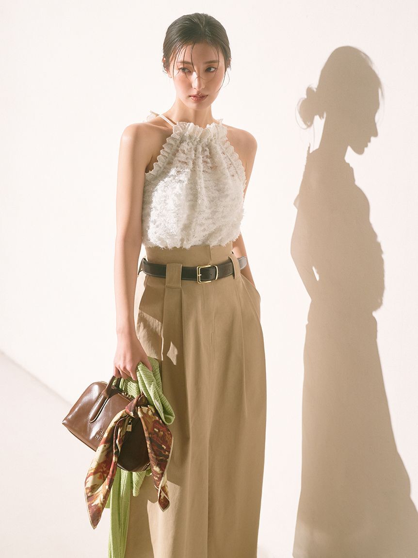 SNIDEL「チノワイドスカート」|スカート|