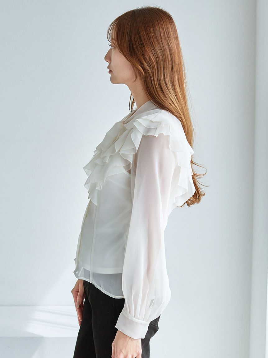 SNIDEL「ボウタイフリルブラウス」|シャツ・ブラウス|