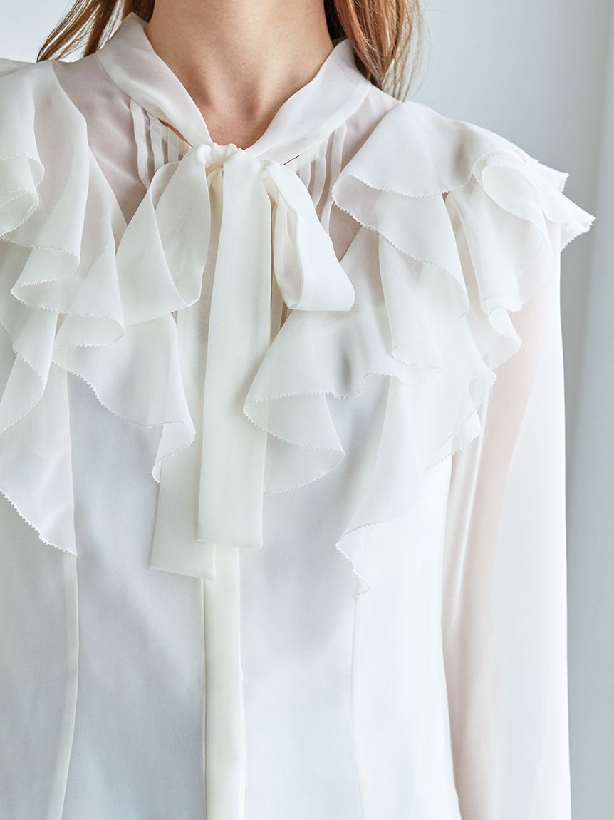 SNIDEL「ボウタイフリルブラウス」|シャツ・ブラウス|