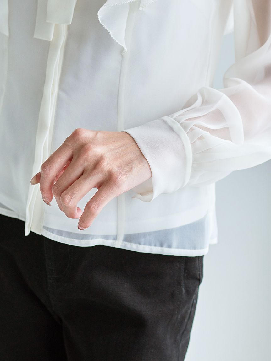 SNIDEL「ボウタイフリルブラウス」|シャツ・ブラウス|