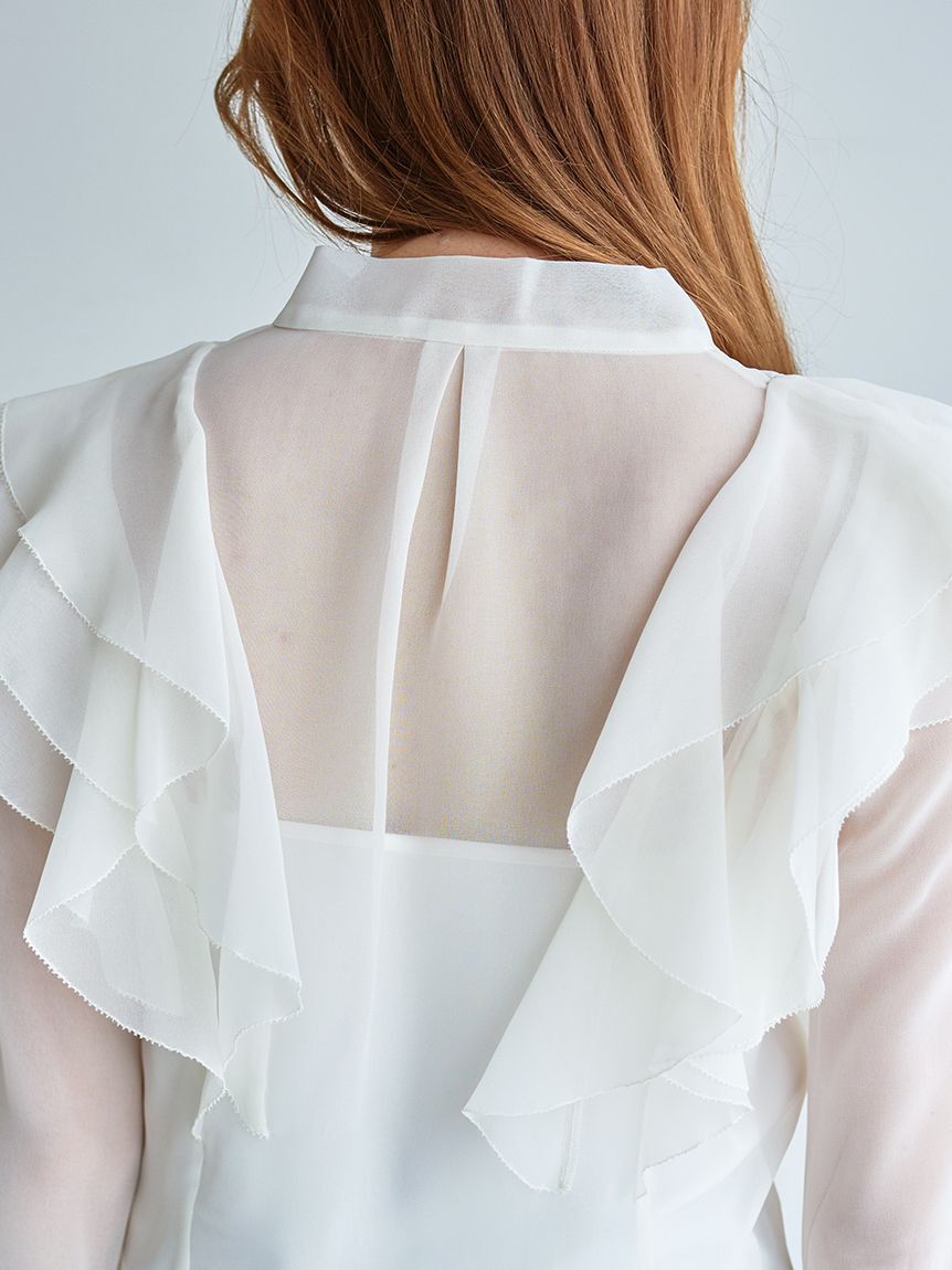 SNIDEL「ボウタイフリルブラウス」|シャツ・ブラウス|