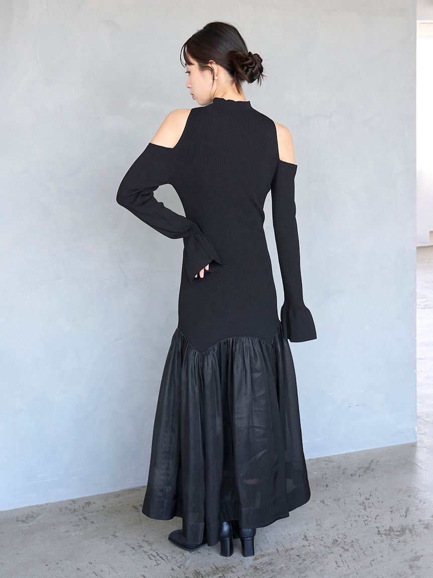 Sustainableコールドショルダーニットワンピース（SNIDEL）｜ルミネの