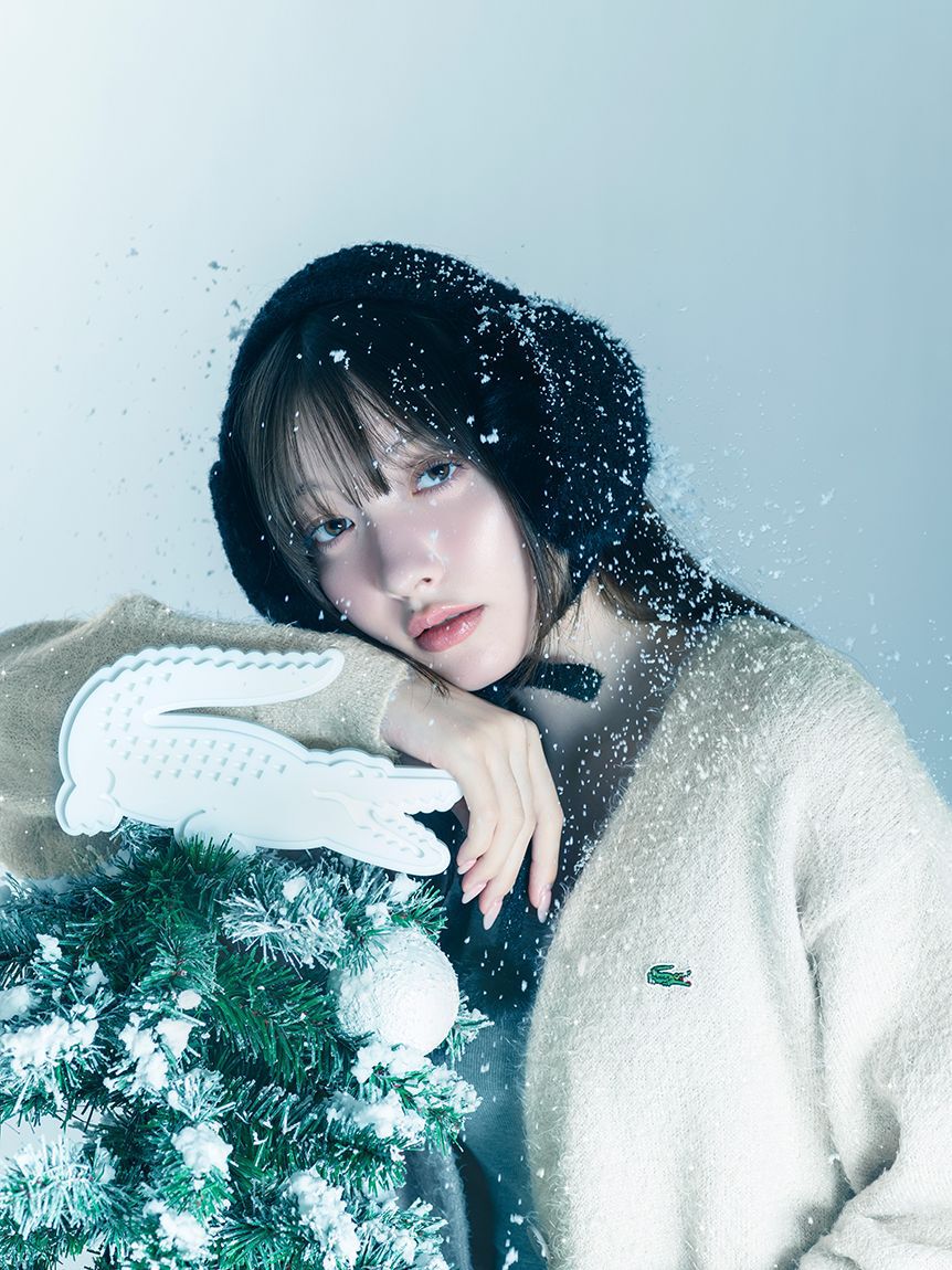 SNIDEL「LACOSTE/ラメニットカーディガン」|カーディガン|