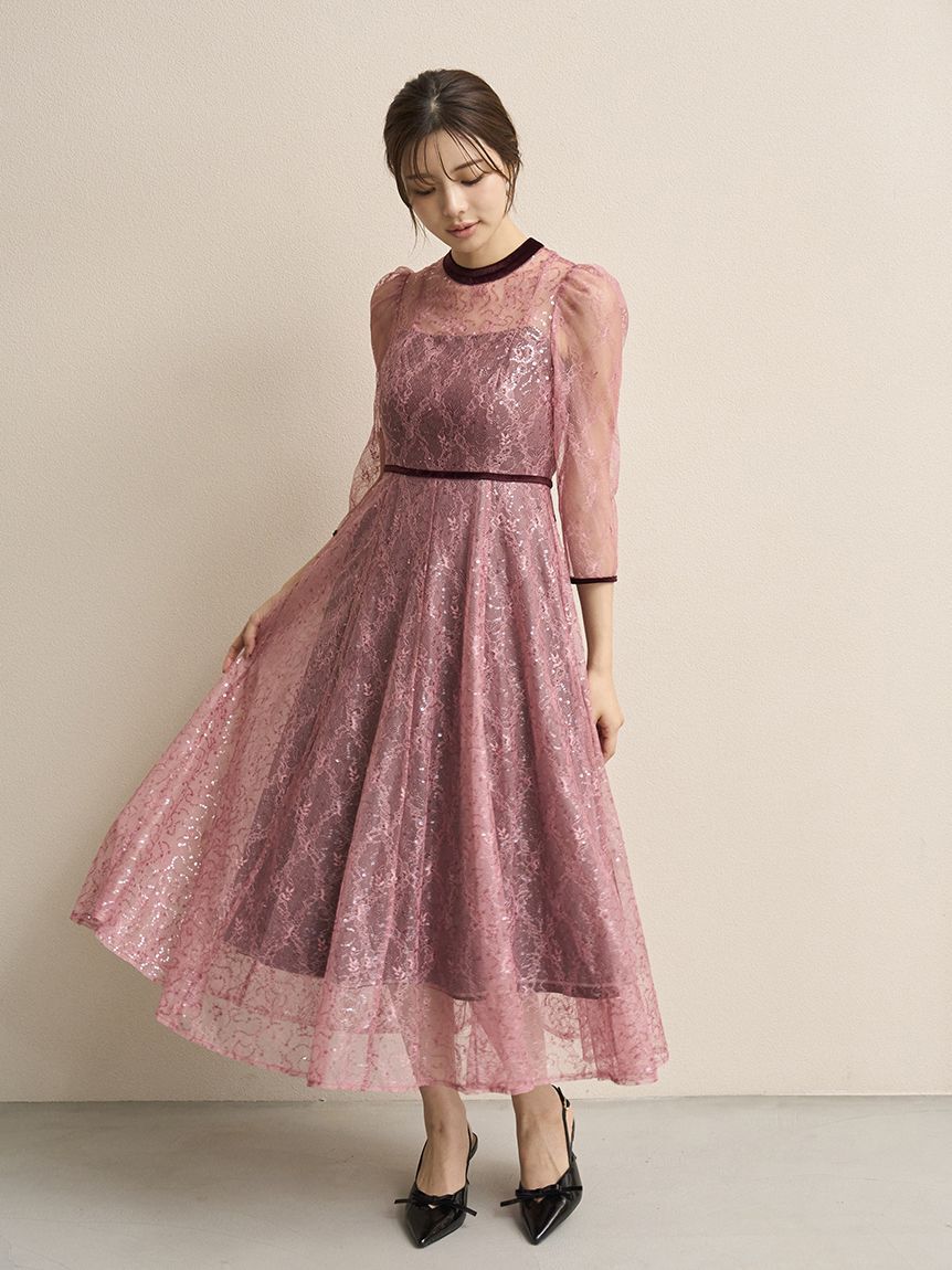 snidel スパークルレースドレス スパークルレースドレス（SNIDEL）｜ルミネのファッション通販