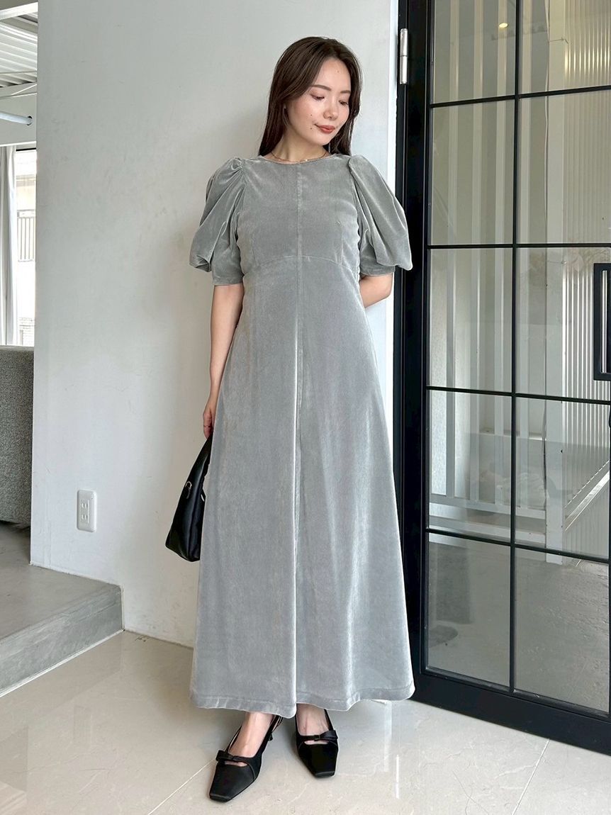 FRAY I.D「バックオープンフロッキーチュールワンピース」|ワンピース|