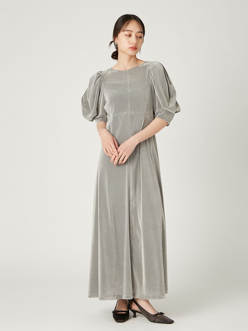 FRAY I.D「バックオープンフロッキーチュールワンピース」|ワンピース|