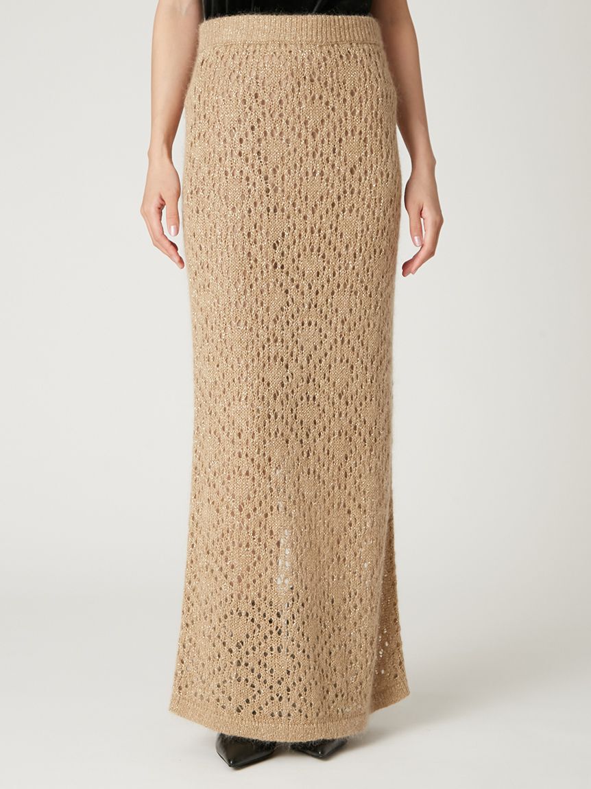 FRAY I.D「モヘアミックスラメニットスカート」|スカート|