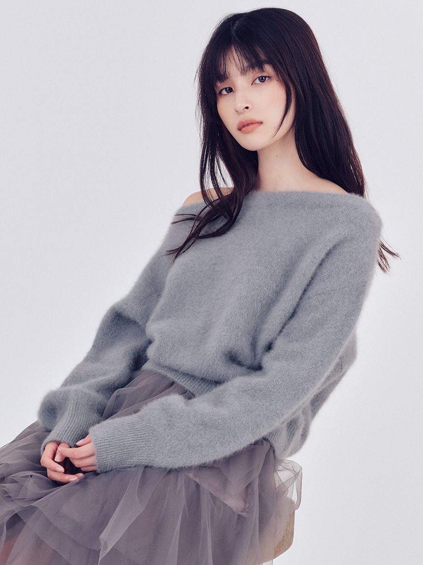 フォックスカシミアオフショルニットトップス（FRAY I.D）｜ルミネの