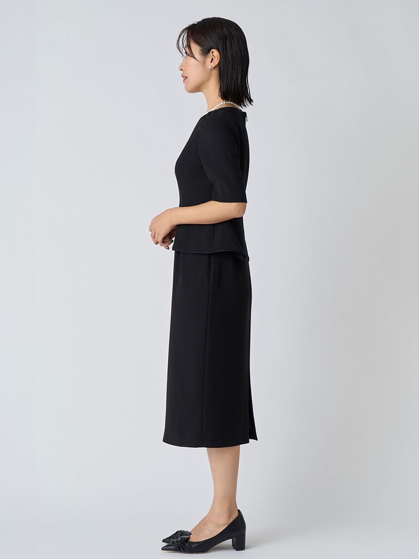 CELFORD「ブラックフォーマルペプラムタイトワンピース」|ワンピース|