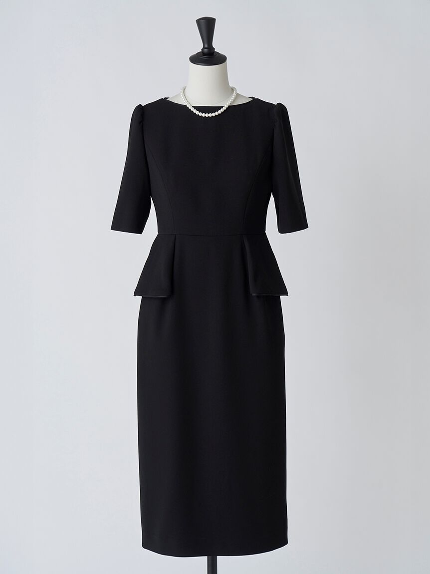 CELFORD「ブラックフォーマルペプラムタイトワンピース」|ワンピース|