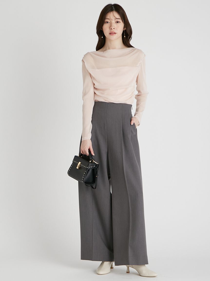 CELFORD「ハイウエストワイドパンツ」|チノ|