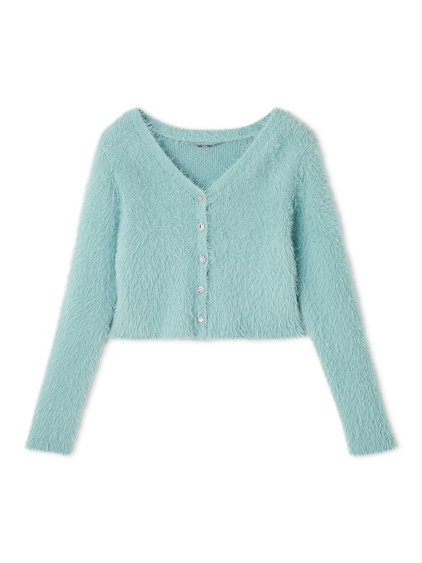 CELFORD「フェザーヤーンビジュー釦カーディガン」|カーディガン|