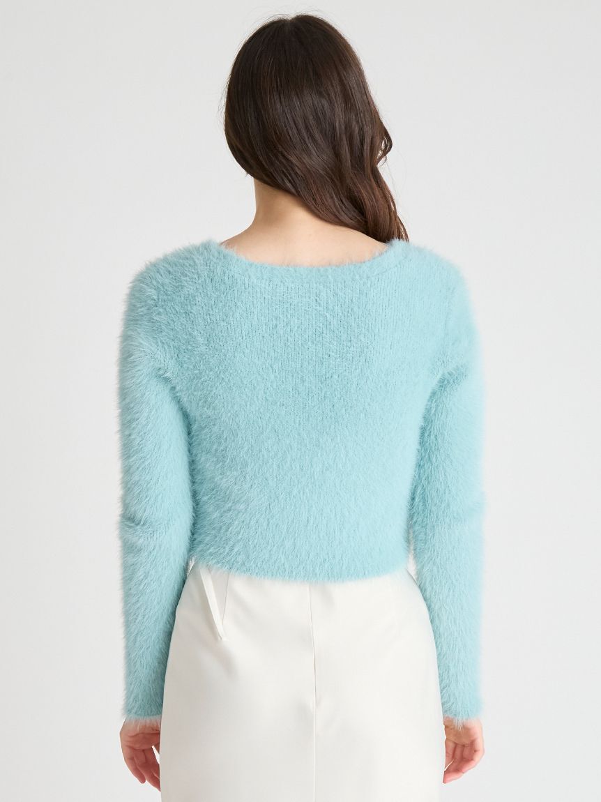 CELFORD「フェザーヤーンビジュー釦カーディガン」|カーディガン|