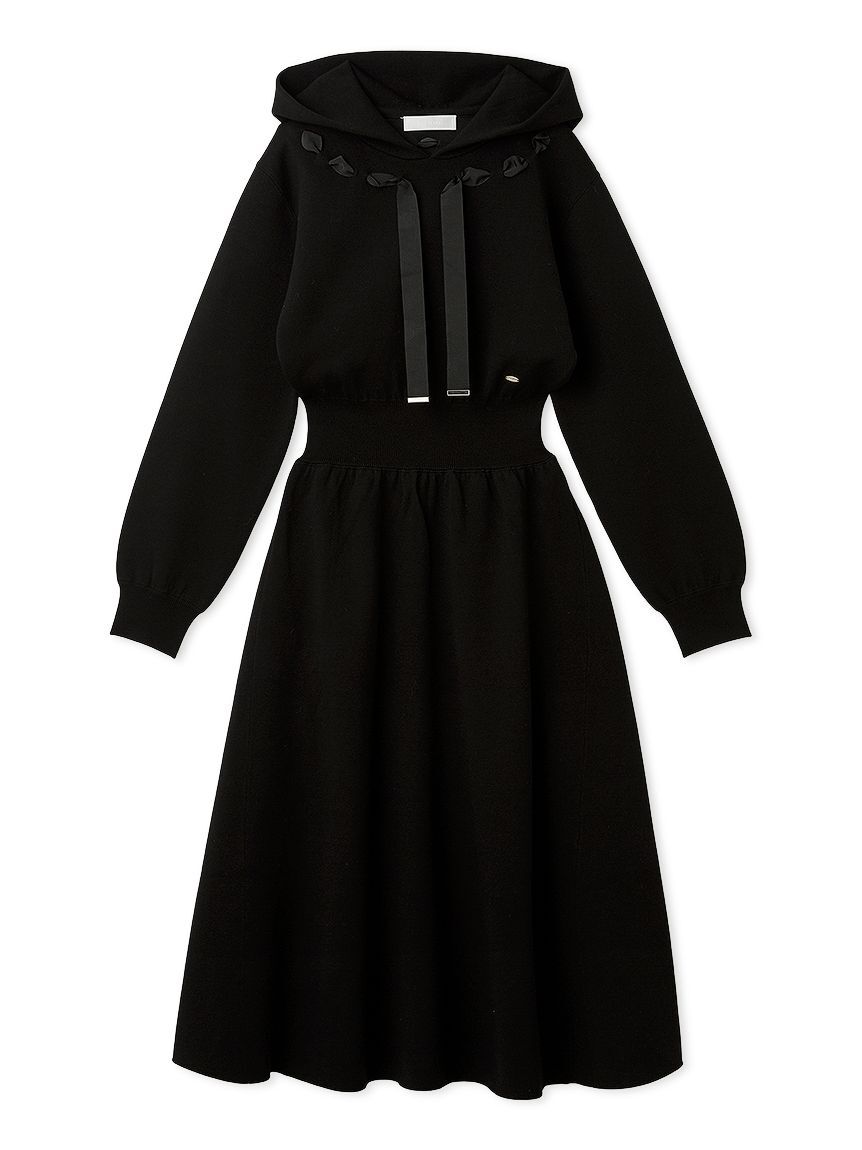 CELFORD「フードニットワンピース」|ワンピース|BLK