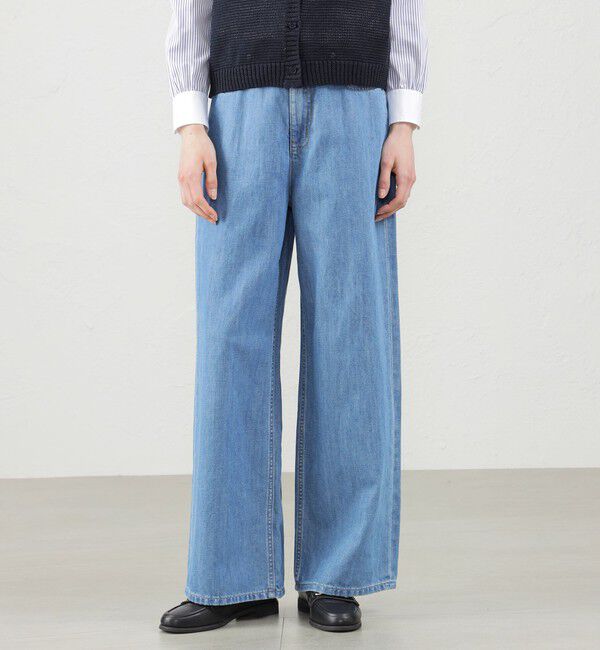 MACKINTOSH PHILOSOPHY「コットンリネンワイドデニム」|デニム|ライトブルー