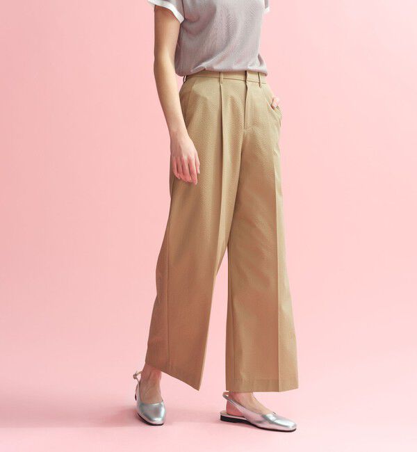 MACKINTOSH PHILOSOPHY「サマーサッカータックワイドパンツ」|その他|ベージュ