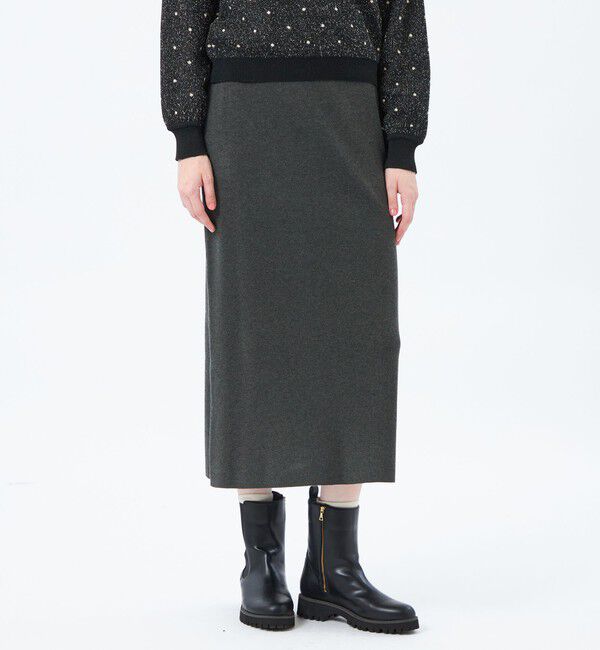 MACKINTOSH PHILOSOPHY「【WEB&一部店舗限定】ニットスカート」|スカート|チャコールグレー