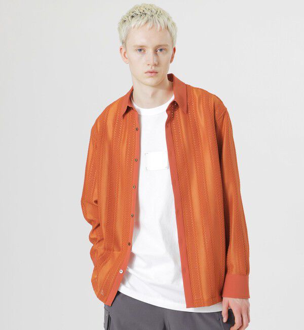  「レノクロスレースシャツ」|シャツ・ブラウス|オレンジ