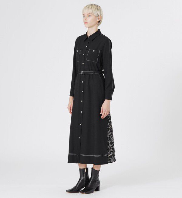  「メランジツイルシャツワンピース」|ワンピース|