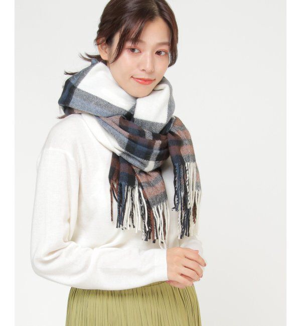 ikka「大伴チェックストール」|マフラー|