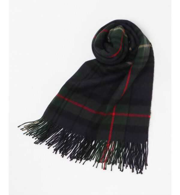 ikka「大伴チェックストール」|マフラー|グリーン