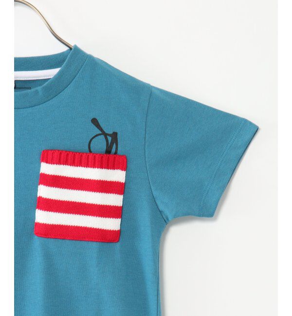 ikka kids「【キッズ】ニットボーダーポケTシャツ（100~160cm）」|Tシャツ・カットソー|