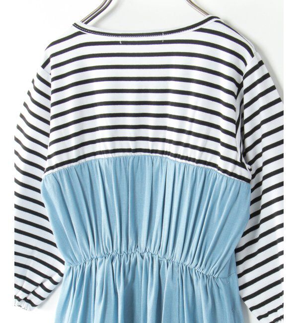 ikka kids「ボーダー7分Tドッキングワンピース（120~160cm）」|スカート|