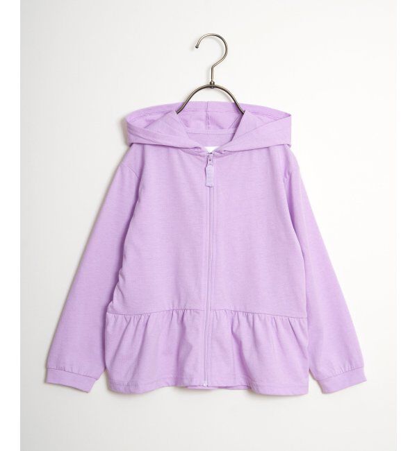 ikka kids「速乾UVカットペプラムZIPパーカー（120~160cm）」|Tシャツ・カットソー|
