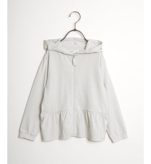 ikka kids「速乾UVカットペプラムZIPパーカー（120~160cm）」|Tシャツ・カットソー|