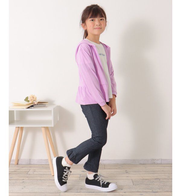 ikka kids「速乾UVカットペプラムZIPパーカー（120~160cm）」|Tシャツ・カットソー|