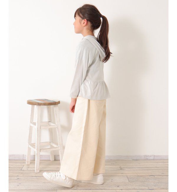 ikka kids「速乾UVカットペプラムZIPパーカー（120~160cm）」|Tシャツ・カットソー|