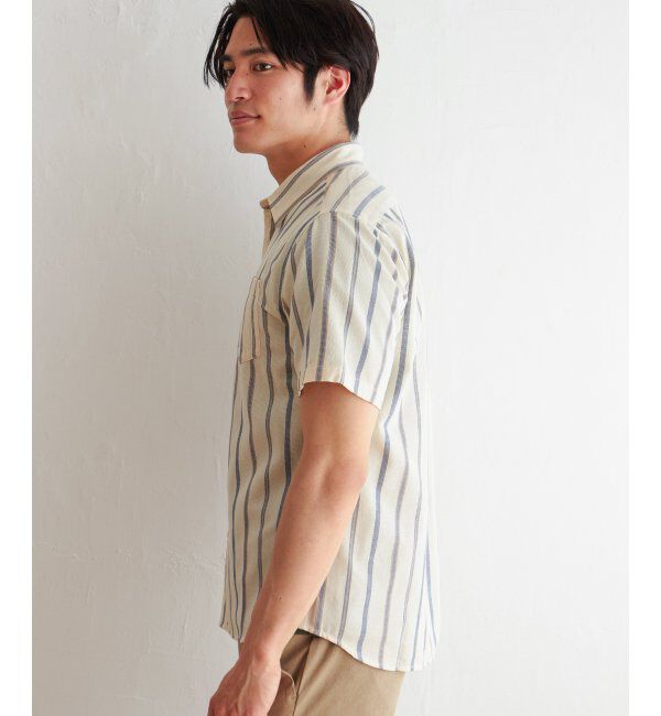 ikka「パナマレギュラーカラー半袖シャツ」|シャツ・ブラウス|